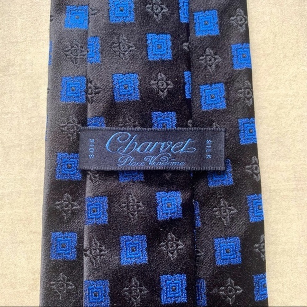 Charvet Black & Blue Silk Tie